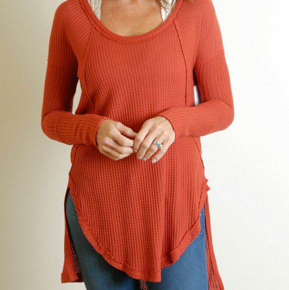 Free People Tops - Free People Deep Orange Ventura Thermal Large